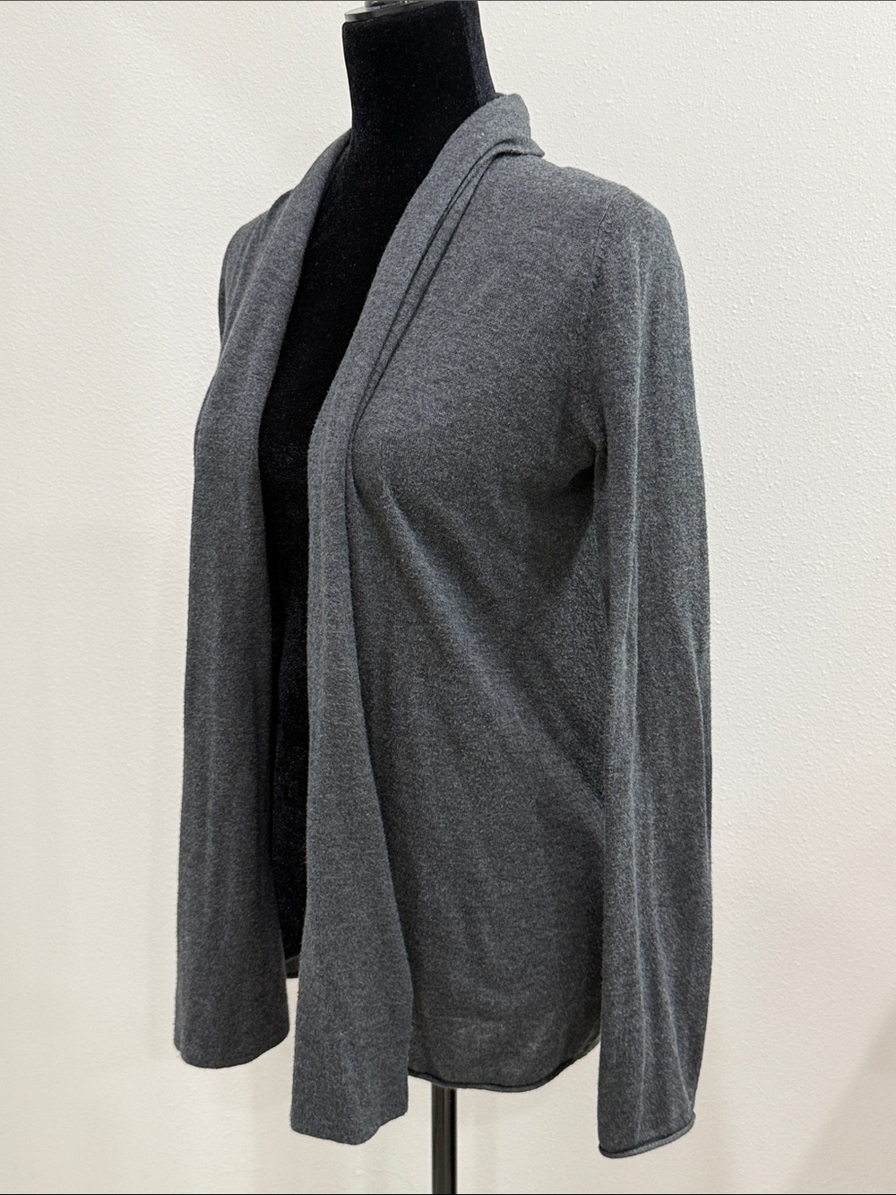 EXPRESS Women's Open Front Hooded Cardigan Sweater - Gray - M